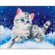 Picture of Diamond Dotz Diamond Embroidery Facet Art Kit 17"X13.75" Kitten In The Snow