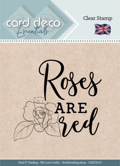 Picture of Find It Trading Card Deco Essentials Clear Stamp-Roses Are Red