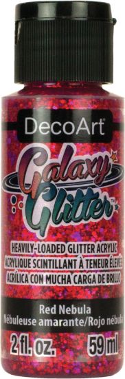 Picture of DecoArt Galaxy Glitter Acrylic Paint 2oz Nebula - Red