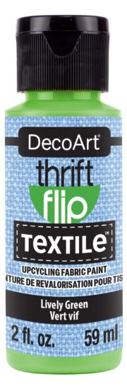 Picture of DecoArt Thrift Flip Matte For Textile 2oz Squeeze Bottle-Lively Green