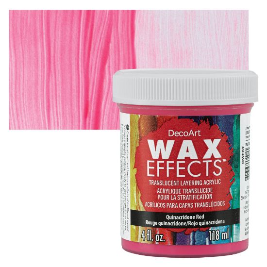 Picture of DecoArt WaxEffects Acrylics 4oz-Quinacridone Red