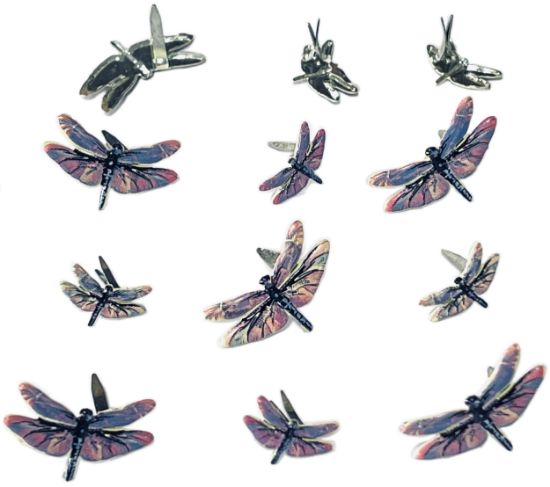 Picture of Eyelet Outlet Shape Brads 12/Pkg-Dragonfly