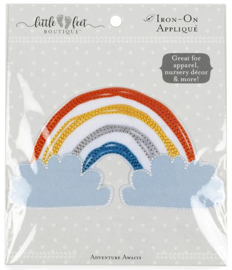 Picture of Fabric Editions Little Feet Boutique Iron-On Applique Adventure - Rainbow