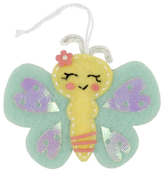 Picture of Fabric Editions Needle Creations Felt Ornament Kit-Butterfly