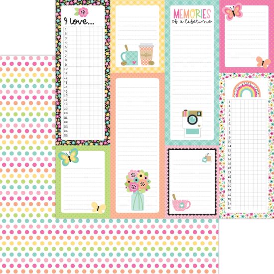 Picture of Doodlebug Hello Again Cardstock 12"X12"-Pretty Polka-dots