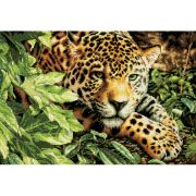 Picture of Gold Collection Leopard In Repose Counted Cross Stitch Kit 16"X11" 14 Count