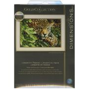 Picture of Gold Collection Leopard In Repose Counted Cross Stitch Kit 16"X11" 14 Count