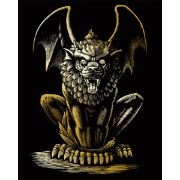 Picture of Gold Foil Engraving Art Kit 8"X10" Lion Gargoyle