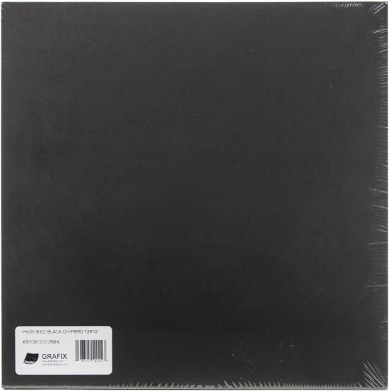 Picture of Grafix Medium Weight Chipboard Sheets 12"X12" 25/Pkg Black
