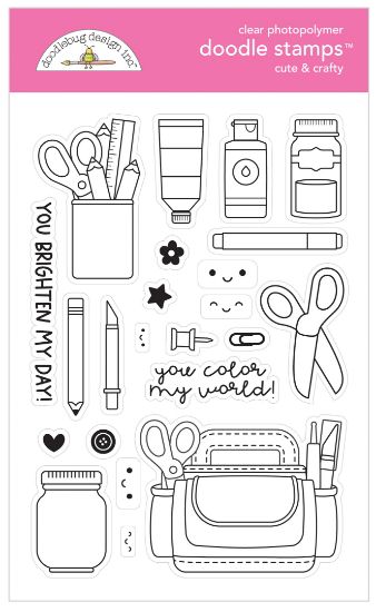 Picture of Doodlebug Clear Doodle Stamps-Cute & Crafty