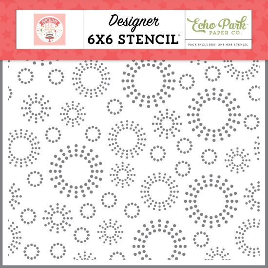 Picture of Echo Park Stencil 6"X6" Party Poppers