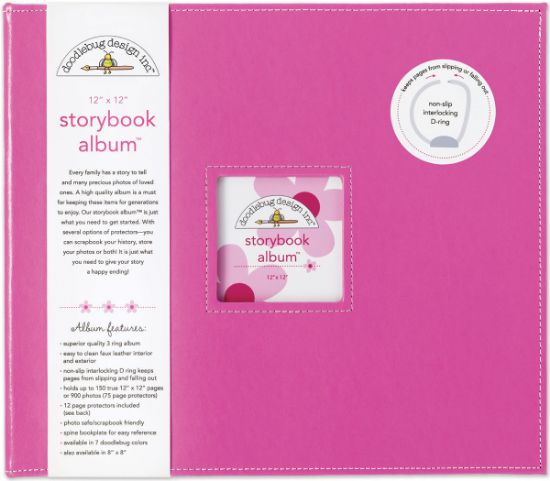Picture of Doodlebug Storybook Album 12"X12" Bubble Gum