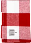 Picture of Dunroven House Flat Weave Tea Towel 20"X28" Bright Red & White 3" Check