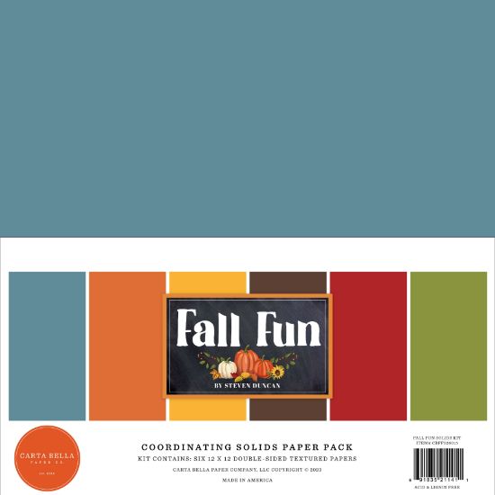 Picture of Carta Bella Solids Collection Kit 12"X12"-Fall Fun