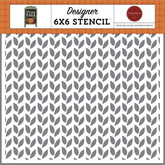 Picture of Carta Bella Stencil 6"X6"-Pair Of Falling Leaves, Welcome Fall