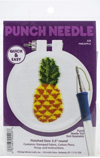 Picture of Design Works Punch Needle Kit 3.5" Round Pineapple