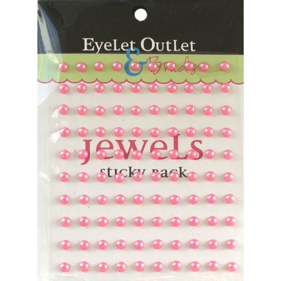 Picture of Bling Self-Adhesive Pearls 5mm 100/Pkg Pink