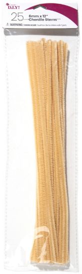 Picture of Chenille Stems 6mmx12" 25/Pkg Beige