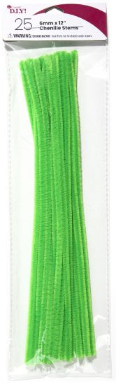 Picture of Chenille Stems 6mmx12" 25/Pkg Emerald Green