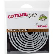 Picture of CottageCutz Basics Dies 9/Pkg Stitched Circle, .75" To 3.75"