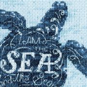 Picture of Dimensions Counted Cross Stitch Kit 6"X6"-Sea Turtle (14 Count)