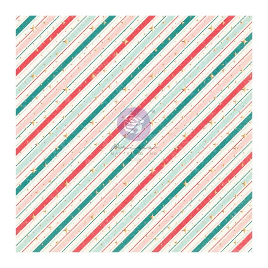 Picture of Candy Cane Lane Single-Sided Acetate 12"X12"-W/Foil Details