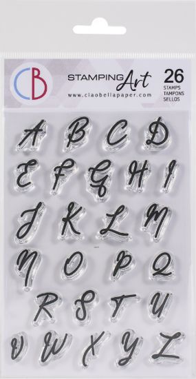 Picture of Ciao Bella Stamping Art Clear Stamps 4"X6" Muse Uppercase Alphabet