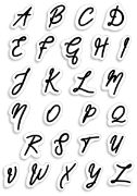 Picture of Ciao Bella Stamping Art Clear Stamps 4"X6" Muse Uppercase Alphabet