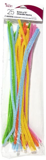 Picture of Chenille Stems 6mmx12" 25/Pkg Multi-Colored