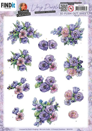 Picture of Find It Trading Yvonne Creations Punchout Sheet-Blueberries, Very Purple