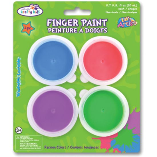 Picture of Finger Paint Tubs .7oz 4/Pkg Fashion