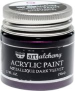 Picture of Finnabair Art Alchemy Acrylic Paint 1.7 Fluid Ounces Metallique Dark Velvet