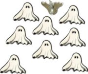 Picture of Eyelet Outlet Shape Brads 12/Pkg Ghost