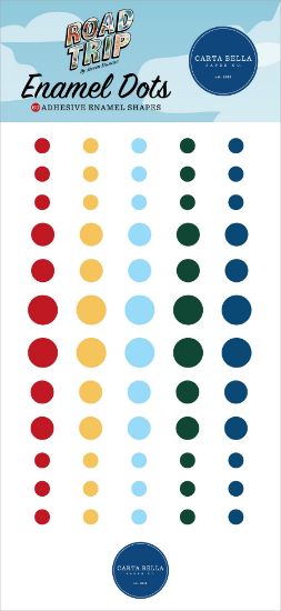 Picture of Carta Bella Adhesive Enamel Dots 60/Pkg-Road Trip