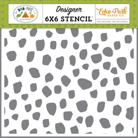 Picture of Echo Park Stencil 6"X6"-Jurassic Spots, Dino-Mite