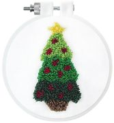 Picture of Design Works Punch Needle Kit 3.5" Round-Christmas Tree