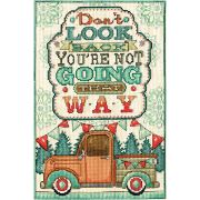 Picture of Don't Look Back Counted Cross Stitch Kit 8"X12" 14 Count