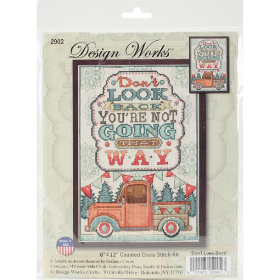 Picture of Don't Look Back Counted Cross Stitch Kit 8"X12" 14 Count