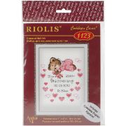 Picture of Girls Birth Announcement Counted Cross Stitch Kit 7.125"X9.5" 14 Count