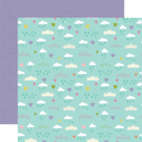 Picture of All About A Girl Double-Sided Cardstock 12"X12"-Heartfelt Sky