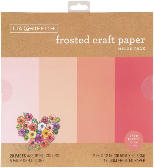 Picture of Frosted Craft Tissue Paper 12"X12" 20/Pkg Melon-Pinks