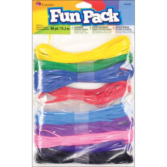 Picture of Fun Pack Plastic Craft Lace 80yd Assorted Colors