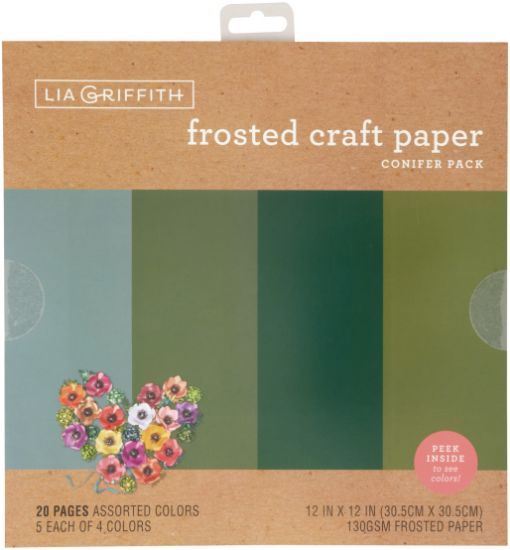 Picture of Frosted Craft Tissue Paper 12"X12" 20/Pkg Conifer-Blues