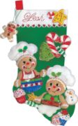Picture of Gingerbread Bakers Stocking Felt Applique Kit 18" Long