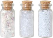 Picture of Glitter & Seed Bead Accent Vials 3/Pkg White