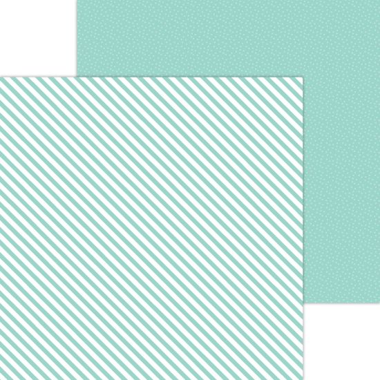Picture of Doodlebug Petite Prints Candy Stripe/Sprinkles Cardstock 12"-Pistachio