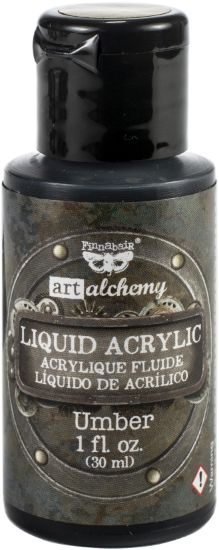 Picture of Finnabair Art Alchemy Liquid Acrylic Paint 1 Fluid Ounce Umber