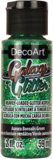 Picture of DecoArt Galaxy Glitter Acrylic Paint 2oz Aurora Borealis - Green