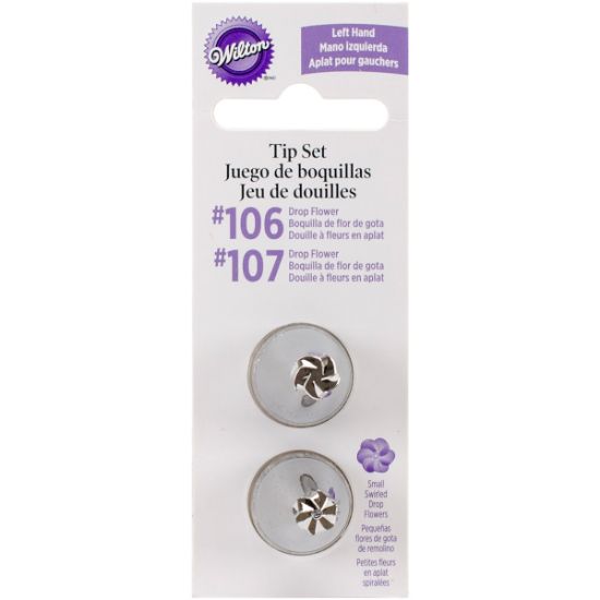 Picture of Decorating Tip Set 2/Pkg Left Hand - #106 & #107 Drop Flower