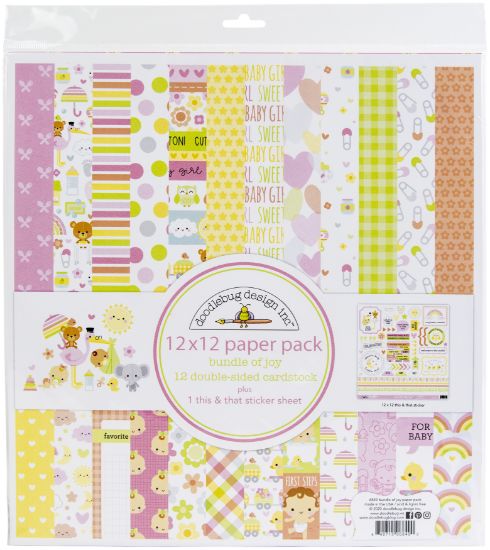 Picture of Doodlebug Double-Sided Paper Pack 12"X12" 12/Pkg Bundle Of Joy